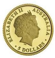 5 Dollars - Elizabeth II 4th Portrait - Echidna - Gold Proof obverse image