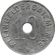 10 Pfennig - München BMW, Germany,  reverse image