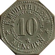 10 Pfennig - München E.Mühlthaler Kunstdruckerei A.-G. obverse image