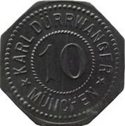 10 Pfennig - München Karl Dürrwanger obverse image