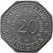 20 Pfennig - München E.Mühlthaler Kunstdruckerei A.-G. obverse image