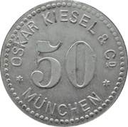 50 Pfennig - München Oskar Kiesel and Cº obverse image