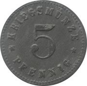 5 Pfennig - Neu-Ulm, Germany, 1917 reverse image