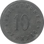 10 Pfennig - Neu-Ulm, Germany, 1917 reverse image