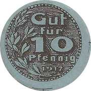 10 Pfennig Gewerbebank obverse image