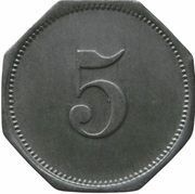 5 Pfennig - Neumarkt Kunstmühle Carl Zinn, Germany,  reverse image