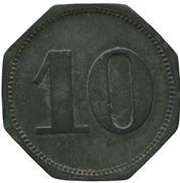 10 Pfennig - Neumarkt Kunstmühle Carl Zinn, Germany,  reverse image