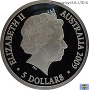 5 Dollars - Elizabeth II 4th Portrait - 200 Years of Postal Services in Australia - Silver Proof obverse image