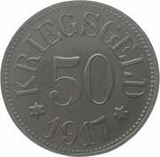 50 Pfennig - Neustadt an der Aisch, Germany, 1917 reverse image