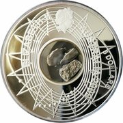 5 Dollars - Elizabeth II 4th Portrait - Meteorite - Silver Proof obverse image