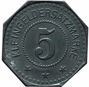 5 Pfennig - Neustadt an der Haardt, Germany, 1917 reverse image