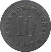 10 Pfennig - Nittenau, Germany, 1917 reverse image