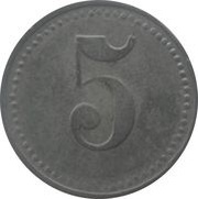 5 Pfennig - Nördlingen, Germany, 1917 reverse image