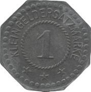 1 Pfennig - Nürnberg Sprengstoff A.G., Germany,  reverse image