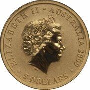 5 Dollars - Elizabeth II 4th Portrait - Kangaroo - Gold Bullion Coin obverse image