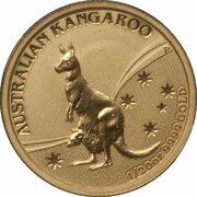 5 Dollars - Elizabeth II 4th Portrait - Kangaroo - Gold Bullion Coin, Australia, 2009 reverse image