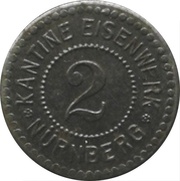 2 Pfennig - Nürnberg Kantine Eisenwerk obverse image