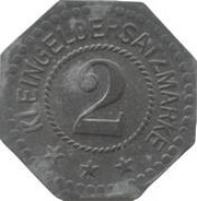 2 Pfennig - Nürnberg Sprengstoff A.G., Germany,  reverse image