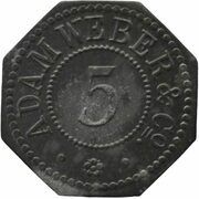 5 Pfennig - Nürnberg Adam Weber and Co. obverse image