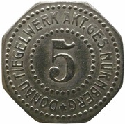 5 Pfennig - Nürnberg Donau Tiegelwerk Akt. Ges. obverse image