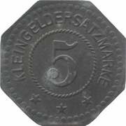 5 Pfennig - Nürnberg Sprengstoff A.G., Germany,  reverse image
