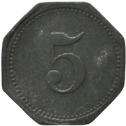 5 Pfennig - Nürnberg Triumph Werke Aktiengesellschaft, Germany,  reverse image