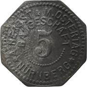 5 Pfennig - Nürnberg A. Herbst and M. Ostertag Baugeschäft obverse image