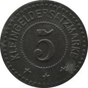 5 Pfennig - Nürnberg Andreas Macher Mauermeister, Germany,  reverse image