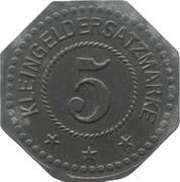 5 Pfennig - Nürnberg G.C. Prückner Hoflieferant, Germany,  reverse image