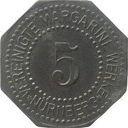 5 Pfennig - Nürnberg Vereinigte Margarine Werke obverse image