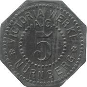 5 Pfennig - Nürnberg Victoria Werke A.G. obverse image