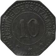 10 Pfennig - Nürnberg A. Herbst and M. Ostertag Baugeschäft, Germany,  reverse image
