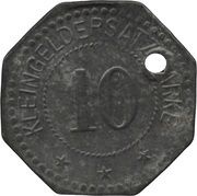10 Pfennig - Nürnberg A. Herbst and M. Ostertag Baugeschäft, Germany,  reverse image