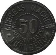 50 Pfennig - Nürnberg Andreas Macher Mauermeister obverse image