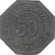 50 Pfennig - Nürnberg G.C. Prückner Hoflieferant, Germany,  reverse image