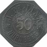 50 Pfennig - Nürnberg J. PH. Link Luitpold Automat obverse image