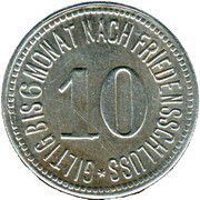 10 Pfennig - Oberammergau, Germany, 1917 reverse image