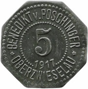 5 Pfennig - Oberzwieselau Benedikt v. Poschinger obverse image
