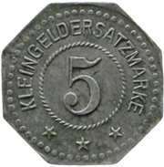 5 Pfennig - Oberzwieselau Benedikt v. Poschinger, Germany, 1917 reverse image