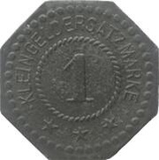 1 Pfennig - Ochsenfurt, Germany,  reverse image