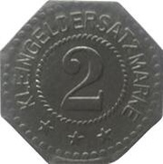 2 Pfennig - Ochsenfurt, Germany,  reverse image