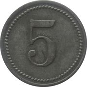 5 Pfennig - Oettingen, Germany, 1917 reverse image