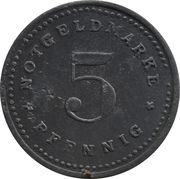 5 Pfennig - Pappenheim, Germany,  reverse image