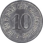 10 Pfennig - Partenkirchen, Germany, 1917 reverse image