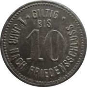 10 Pfennig - Pförring, Germany, 1917 reverse image