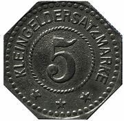 5 Pfennig - Pirmasens, Germany, 1917 reverse image