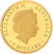5 Dollars - Elizabeth II 4th Portrait - Tasmanian Devil; Gold Bullion Coin obverse image