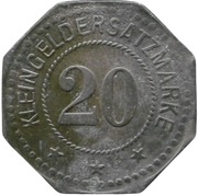 20 Pfennig - Presseck Mechan. Schuhfabrik Vorm. Müller and Heinz, Germany,  reverse image