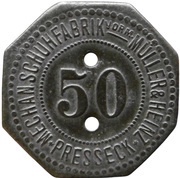 50 Pfennig - Presseck Mechan. Schuhfabrik Vorm. Müller and Heinz obverse image
