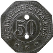 50 Pfennig - Presseck Mechan. Schuhfabrik Vorm. Müller and Heinz, Germany,  reverse image